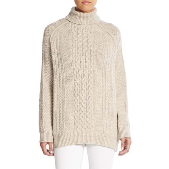 Vince Sweaters - Vince Cable Turtleneck Tunic Sweater